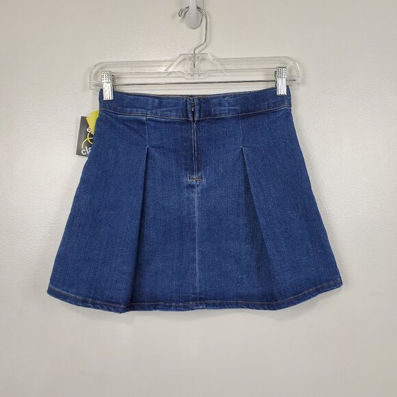 Art Class Girl's Adjustable Waist Pleated Denim Jean Skirt NEW Size L(10/12 - Picture 4 of 14